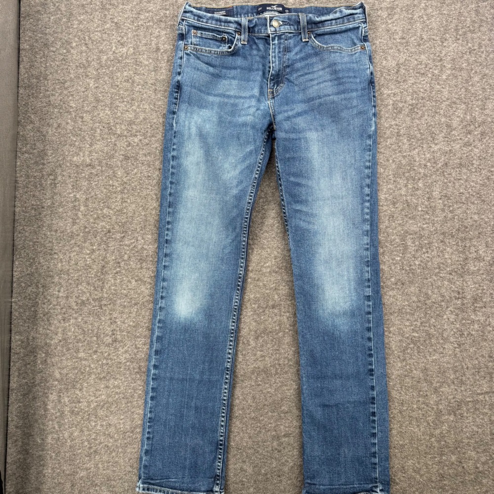 Hollister Epic Flex Slim Straight Mens Jeans 31 Medium Wash Denim Blue athletic